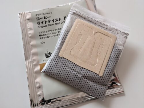 開封したドリップバッグコーヒー