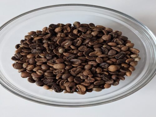 浅煎りのコーヒー豆